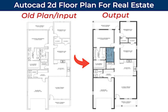 redraw PDF, sketch, image to autocad drawing, site plan, floor plan, cad draft