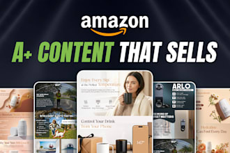design amazon a plus content, amazon listing images and amazon ebc design