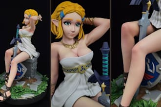 3d print and paint nsfw character model tabletop miniature toy resin 3d printing