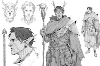 draw dnd character design