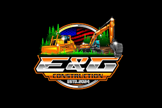create awesome gorgeous excavator and dozer logo design
