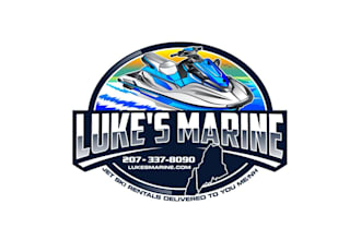 create creative and good looking jet ski logo design