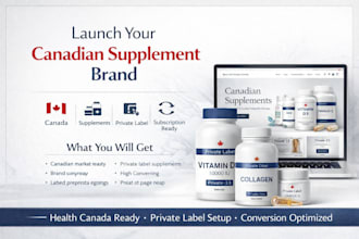 launch canadian private label supplement shopify store health canada compliants