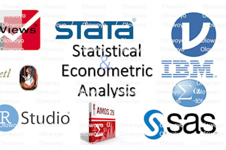 analyse your data using stata r, gretl, eviews, spss, jamovi