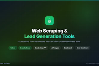 scrape websites and build lead generation tools