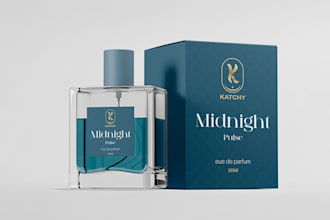 design luxury perfume box packaging and label design