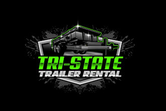 create exclusive and marvelous dump trailer logo design