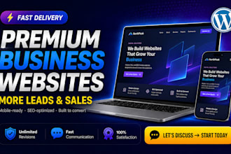 do modern business website design, redesign wordpress, website development