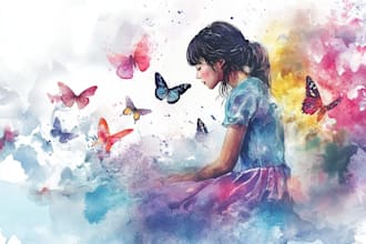 hand paint a watercolor illustration