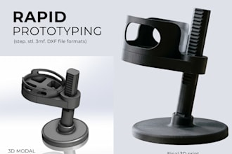 design 3d printing stl files for custom parts and model