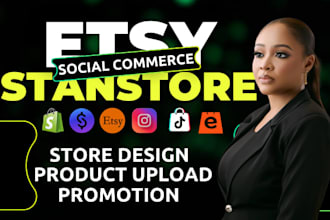 stanstore marketing etsy landing page shopify digital products upload systeme io