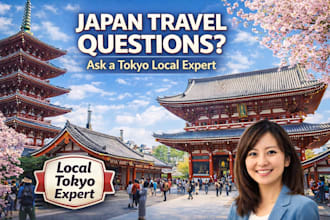 be your tokyo travel concierge and create japan itinerary