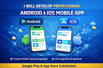 build custom mobile app for android and ios
