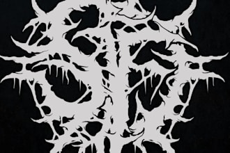 design a brutal metalcore logo for your band
