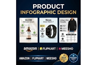 design product infographic images for amazon flipkart meesho