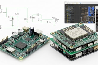 design single and multilayer pcb, circuit design, pcb layout firmware pcb, esp32