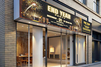 design shopfront, storefront, signage , window graphics