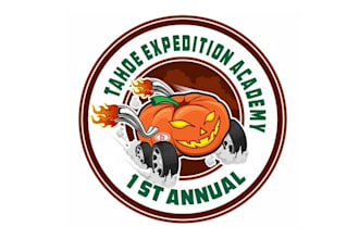 design awesome great pumpkin race logo