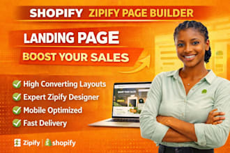 design shopify landing page with zipify page builder