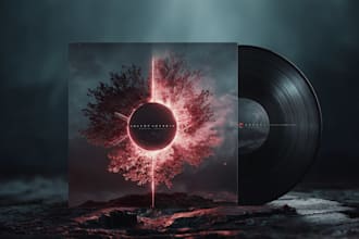 design album cover design, album cover art, music cover art