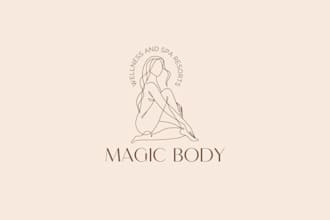 do a unique line art spa, message, fashion, beauty logo and any line art design