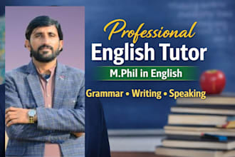 teach you english grammar, writing, and communication professionally