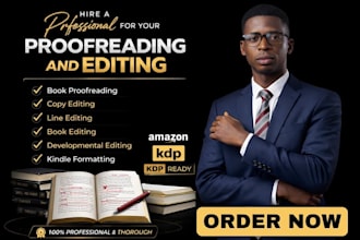 proofread, developmental edit, format your fiction and edit non fiction book