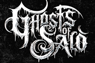 design a brutal metalcore logo for your band