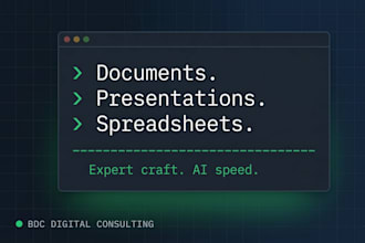 create professional documents, presentations, and spreadsheets fast