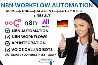build n8n automation workflow ai voice agent and n8n ai automation for bussiness