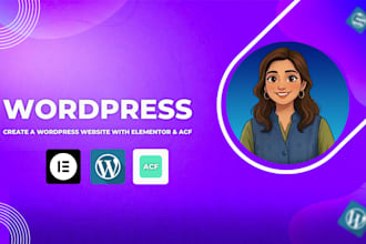 build custom wordpress website using elementor and advanced custom fields acf