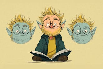 illustrate your book in a cartoon style