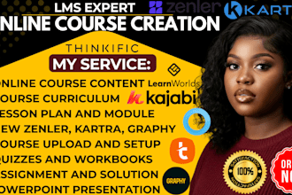 upload and set up your course content on new zenler, thinkific,learndash, kajabi