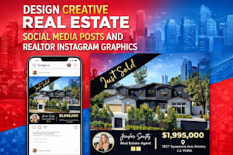 design creative real estate social media posts and realtor instagram graphics