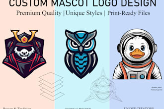 design a custom mascot logo for gaming or business