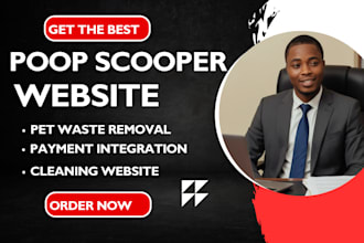build pet waste removal and poop scooper website