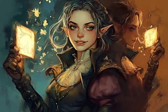 draw a fantasy portrait of any character