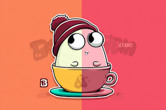 illustrate custom cute chibi or kawaii cartoon character