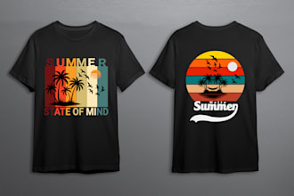 do best custom garphic and summer t shirt logo design