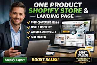 design shopify single product landing page create one product dropshipping store