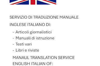 traslate from english to italian various type of text