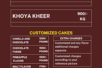 design professional restaurant and food menu design