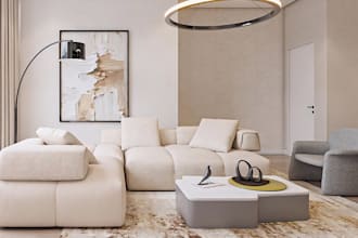 do modern 3d livingroom interior design, dining, kitchen design, 3d rendering