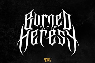 design a fast and aggressive speed metal logo for your band