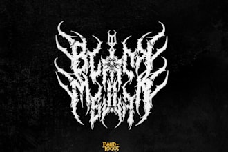 design a brutal grindcore metal logo for your band