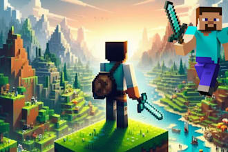 create custom minecraft hypixel pvp thumbnails for bedwars skywars minecraft 3d