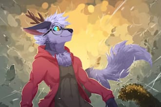draw your furry art, fursona or anthro character