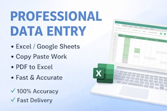 convert PDF to excel or spreadsheet data entry