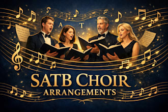 arrange your song for satb or ttbb choir with four part harmony
