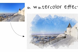 make your photo with a watercolor effect by photoshop